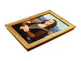 Angled view of Mona Lisa.