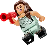 Olivia Rodrigo minifigure with megaphone.