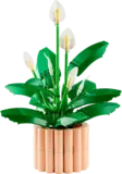Angled view of assembled LEGO Peace Lily.