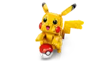 Seated Pikachu and Poké Ball.