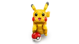 Pikachu front view, seated.