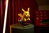 Lego Pikachu on display.