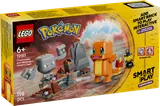 LEGO Pokémon Charmander and Geodude's Cavern Clash box front.