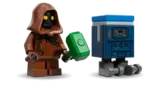 LEGO Jawa minifigure and GNK power droid close-up.