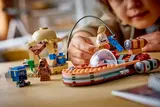 Child playing with LEGO Luke's Landspeeder 75420.