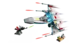 X-Wing battling Stormtrooper turret with ground cart.
