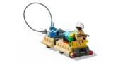 Close-up of Rebel Crew minifigure with ground service cart.