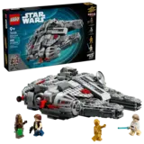 Lego Falcon 75426 set with minifigures.