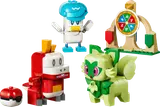 Close-up of LEGO Sprigatito figure.