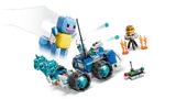Squirtle, buggy, and accessories.