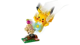 Pikachu attacks training dummy.