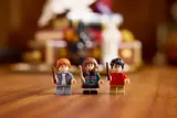Harry, Ron, Hermione minifigures close-up.