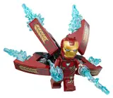 Iron Man minifigure with power bursts.
