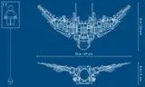 Blueprint of Guardians' Ship from LEGO 76107.