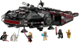 Assembled Lego Dark Falcon 75389 with minifigures.