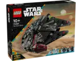 Lego Dark Falcon 75389 box back with interior details.