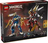 Back of LEGO Ninjago The Twin Titan Mechs (71870) box.