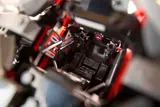 Close-up of TIE Interceptor cockpit.