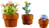 Close-up of three LEGO cacti/succulents.
