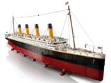 LEGO Titanic model front angle.