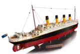 LEGO Titanic stern top-down.