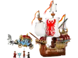 Ship, carriage, and minifigures.