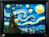 Front view of built Starry Night set