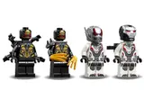 Minifigure lineup: Outriders, Ant-Man, War Machine.