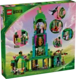 Back of Lego Emerald City 75684 box with play features.