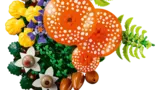 Mushroom caps and ladybug detail.