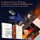 Lumibricks patented wire management part.
