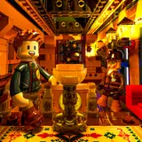 L9103 interior with gold mechanism and warm lights.