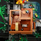 Top-down view of house interior.
