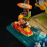 Lifeguard minifigure on illuminated jetski.