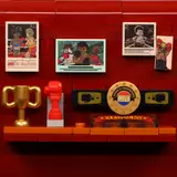 Boxing memorabilia wall.