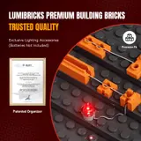 Lumibricks lighting system components.