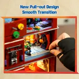 Pull-out floor mechanism in action.