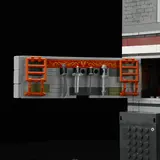 Wall-mounted weapon rack with swords and daggers.