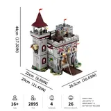 Infographic of Castle Armory 12011 dimensions and stats.