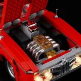 Low rider engine bay, hood open, detailed.