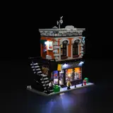 Street view, lit studio with side details.