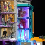 Glowing transparent chamber.