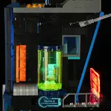 Glowing green bio-container.