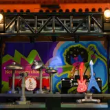 F9068 stage instruments and backdrop.