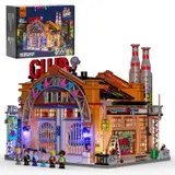 Lumibricks F9068 set with box and minifigures at night.