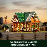 Farm Store illuminated at sunset.
