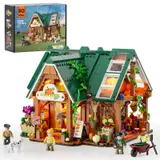 Lumibricks Farm Store F9029 with box and minifigures.