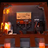 Forge interior: Anvil and fire.