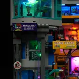 Game Stack sign close-up.
