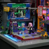 Glowing ground floor with minifigures.